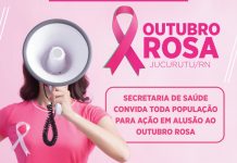 Secretaria de Saúde de Jucurutu convida para ação em alusão ao Outubro Rosa