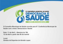 Convite para a 6ª Conferência Municipal de Saúde